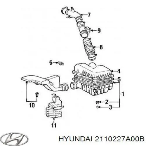 Двигун 2110227A00 Hyundai/Kia