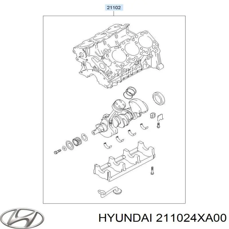  Hyundai/Kia 211024XA00 ціна, від 1695.58 USD