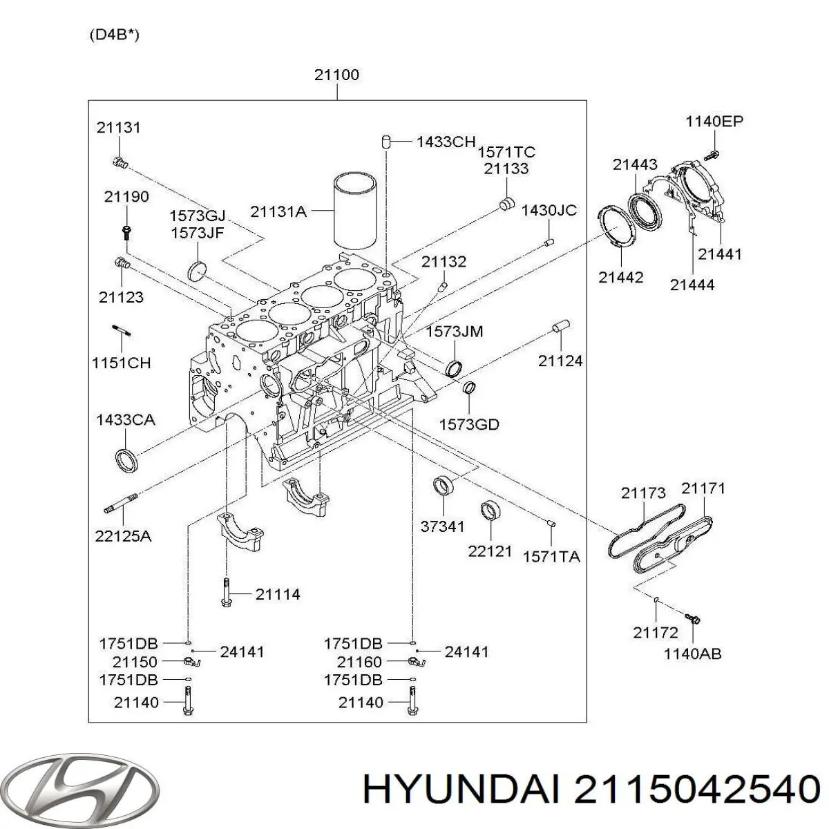 2115042540 Hyundai/Kia Форсунка масляна