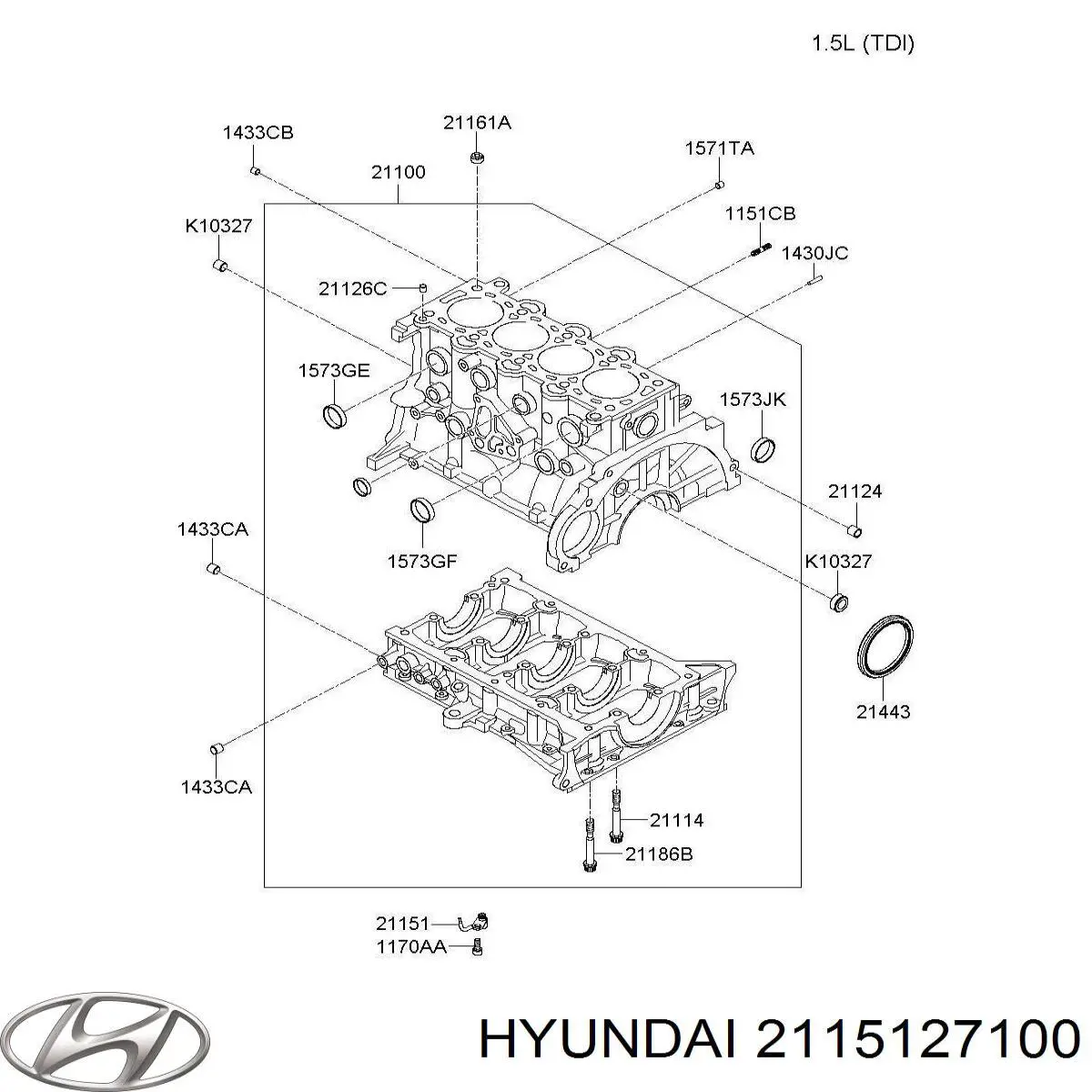 Форсунка масляна 2115127100 Hyundai/Kia