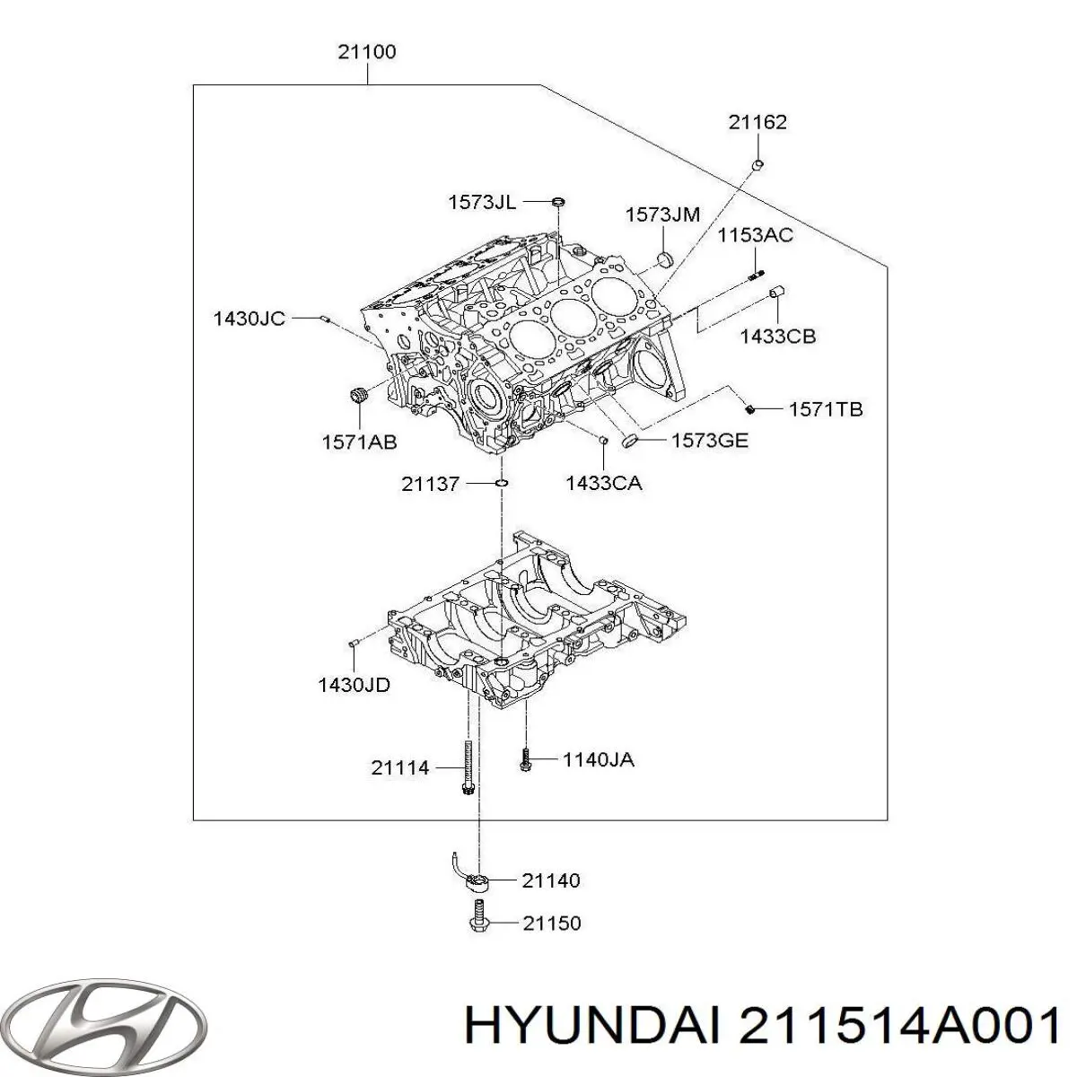 Форсунка масляна 211514A001 Hyundai/Kia