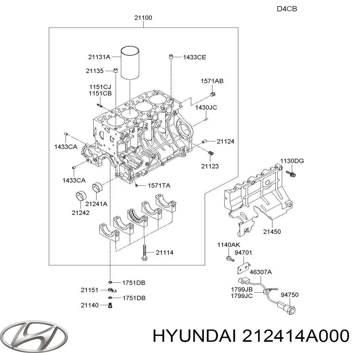 Вкладиш баланувального вала Hyundai/Kia 212414A000 ціна, від 7.48 USD