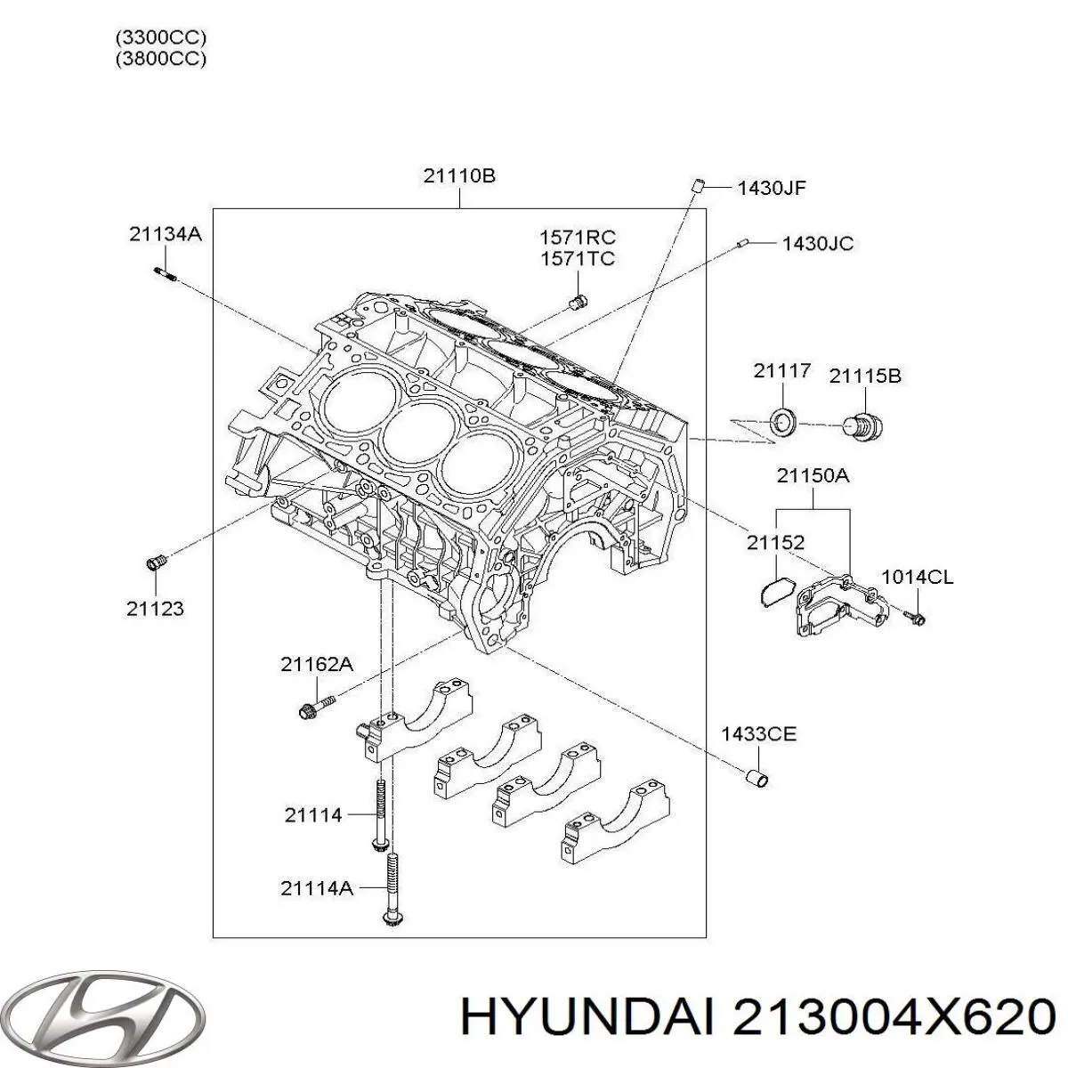  Hyundai/Kia 213004X620 ціна, від 45.54 USD