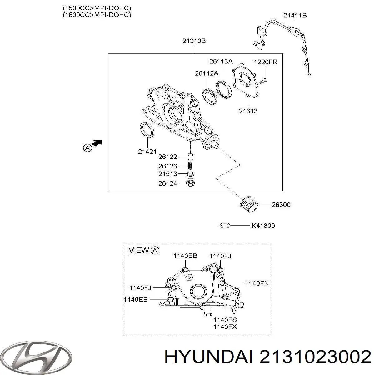 Купити Масляний насос KIA Spectra  