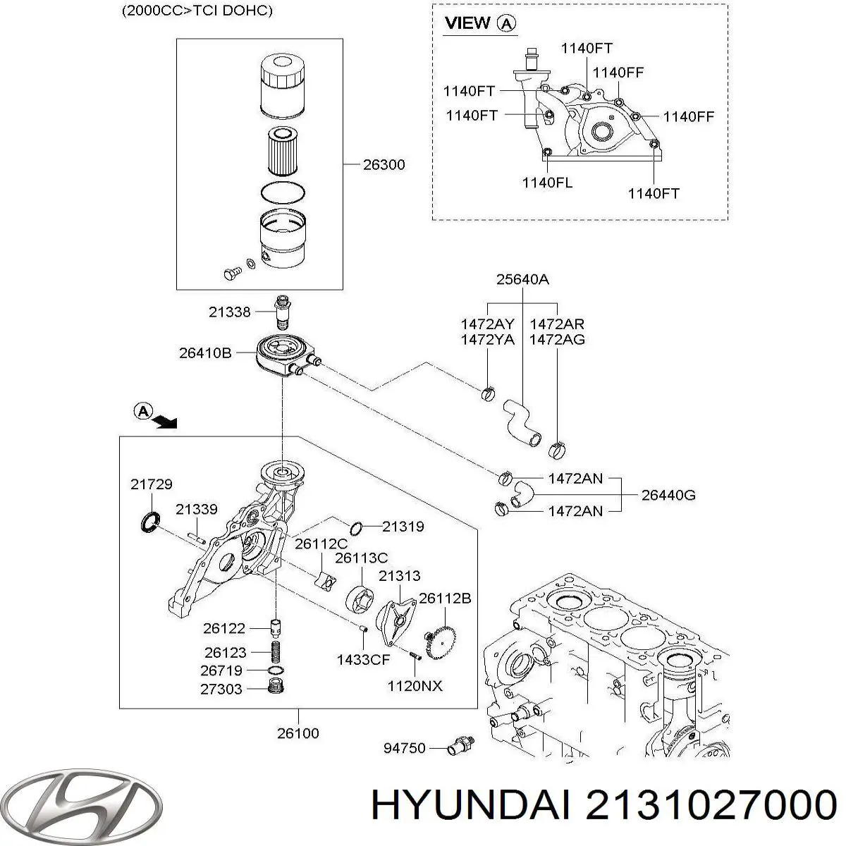 Купити 2131027000 Hyundai/Kia Насос маслозакачуючий
