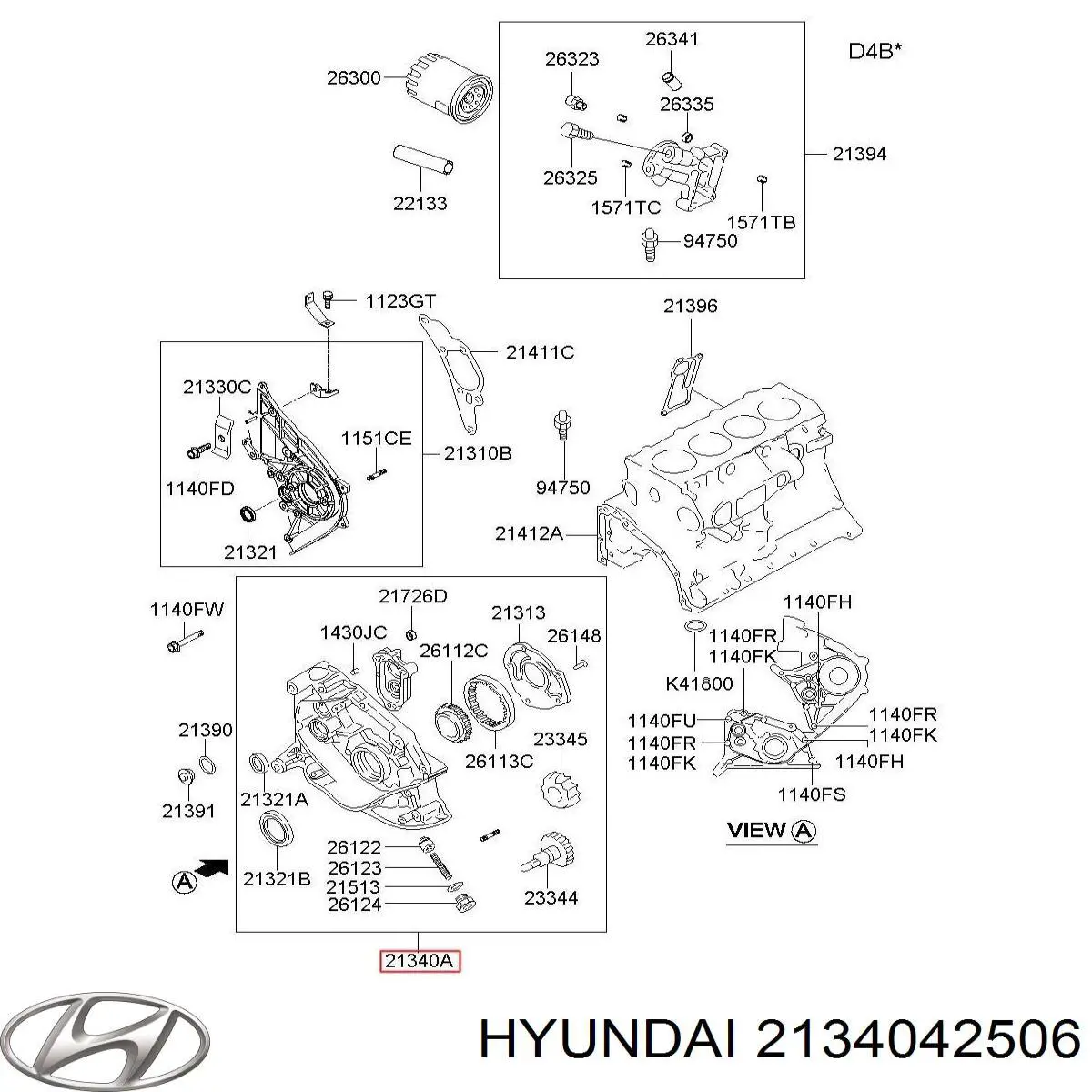 Купити Масляний насос Hyundai H200  