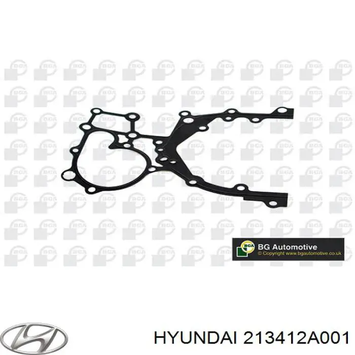 213412A001 Hyundai/Kia прокладка передньої кришки двигуна, нижня