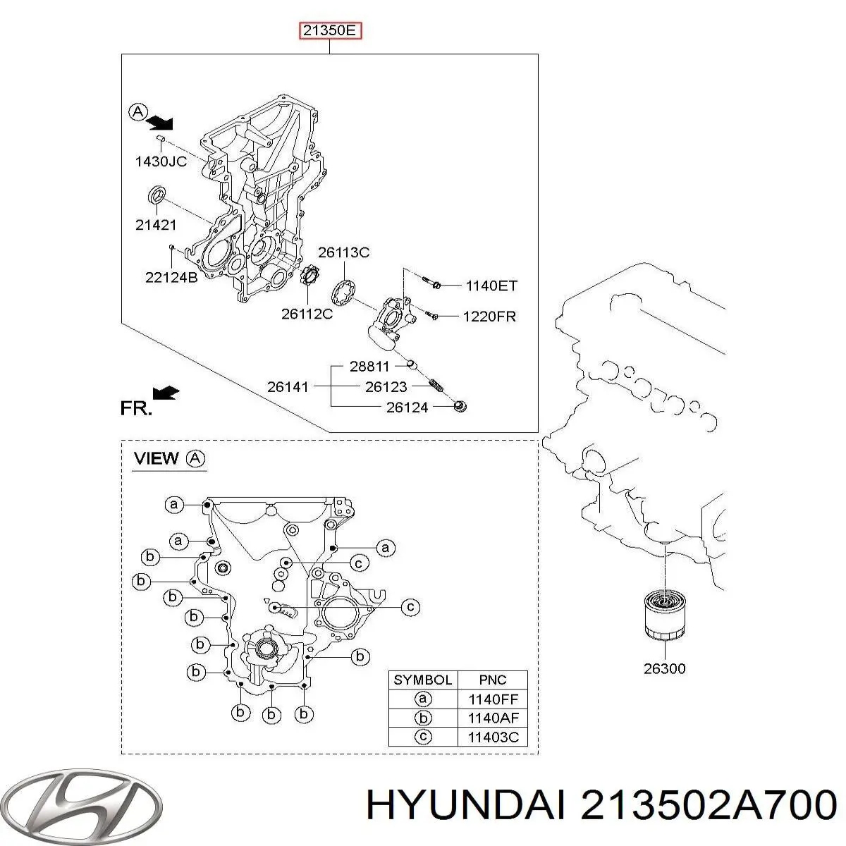 213502A700 Hyundai/Kia Масляний насос двигуна