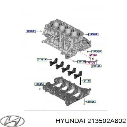  Hyundai/Kia 213502A802 ціна, від 519.30 USD