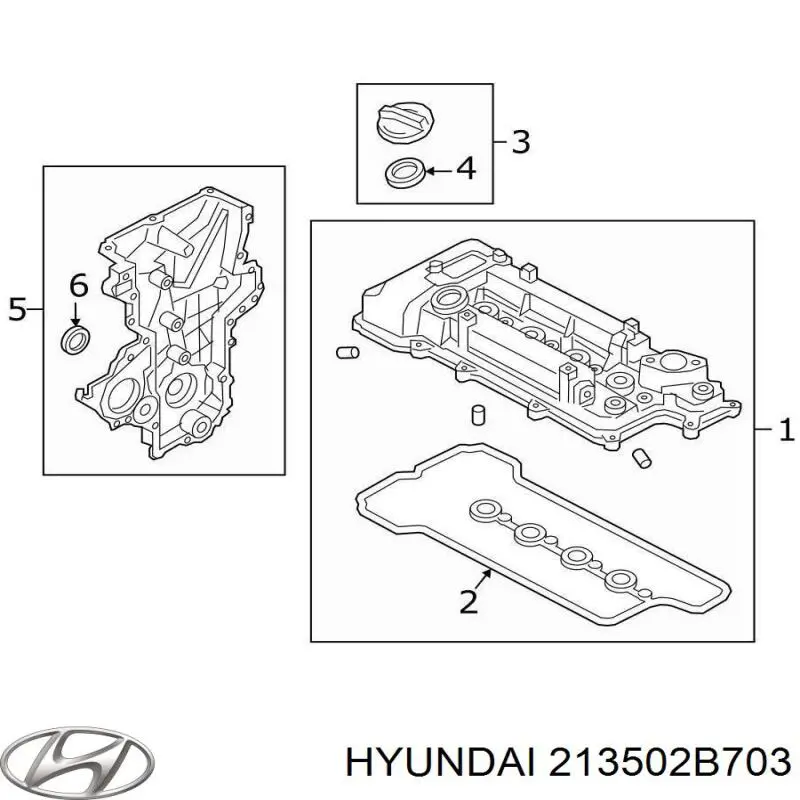 Помпа масляна Hyundai/Kia 213502B703 ціна, від 116.07 USD