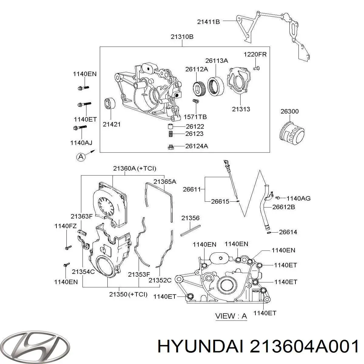 Захист ременя ГРМ, верхній Hyundai/Kia 213604A001 ціна, від 18.32 USD