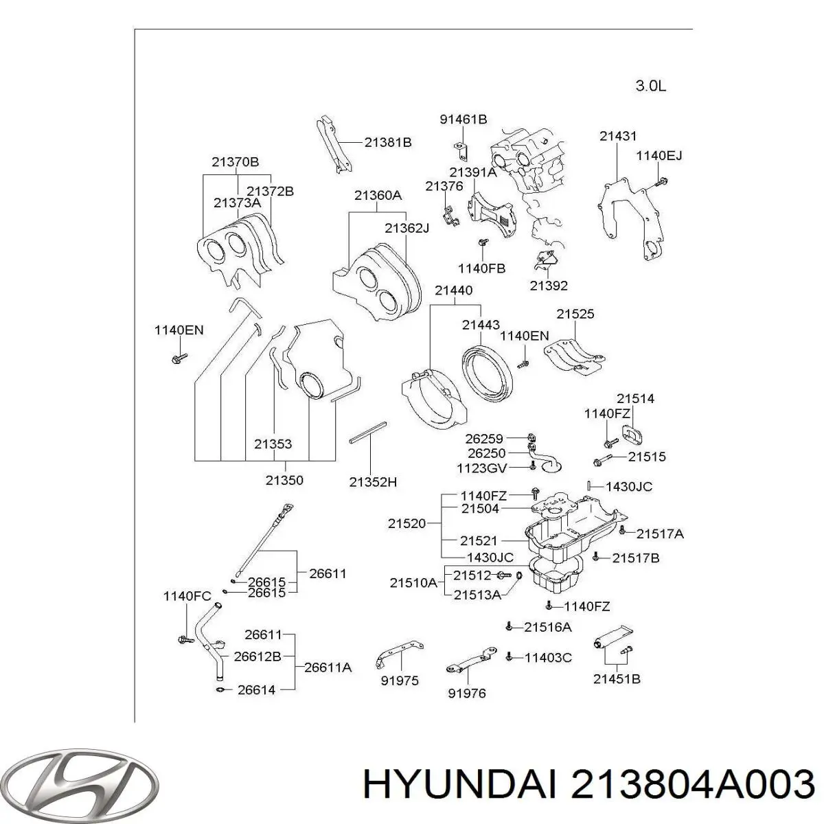 Купити 213804A003 Hyundai/Kia 