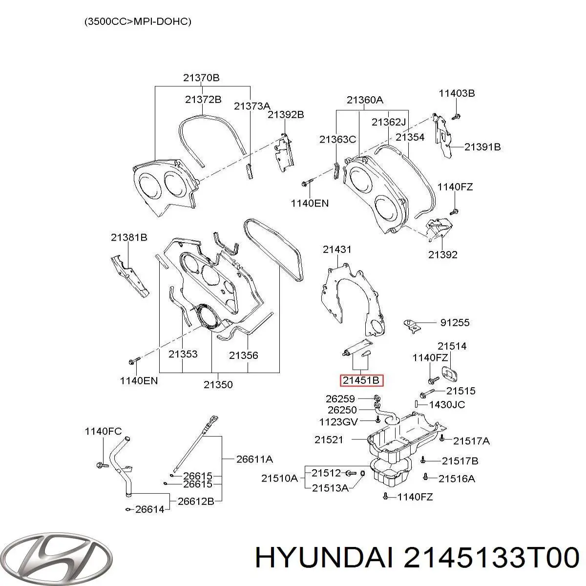 2145133T00 Hyundai/Kia герметик піддону картера двигуна