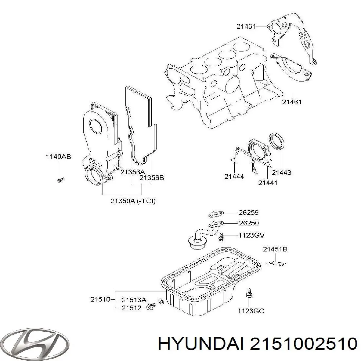 Купити 2151002510 Hyundai/Kia Захист двигуна