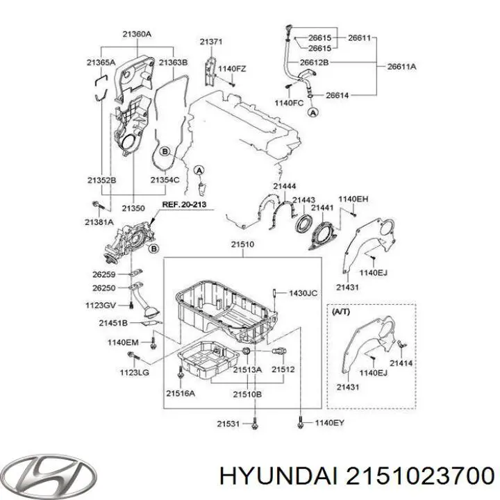 Піддон двигуна Hyundai/Kia 2151023700 ціна, від 27.03 USD