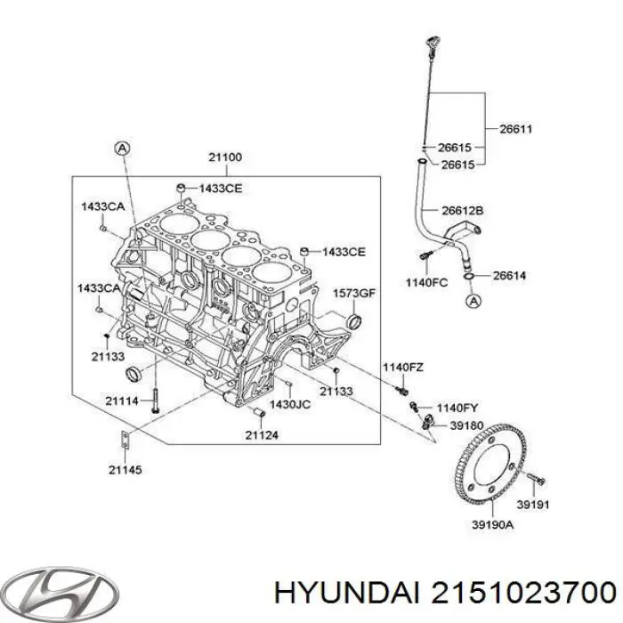 2151023700 Hyundai/Kia піддон масляний картера двигуна