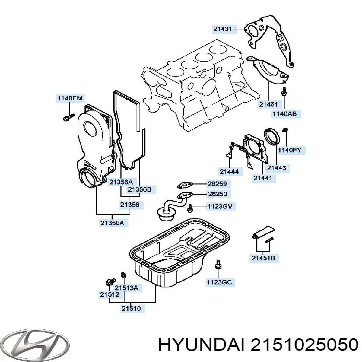 Піддон масляний картера двигуна Hyundai Sonata (LF) (Хендай Соната)