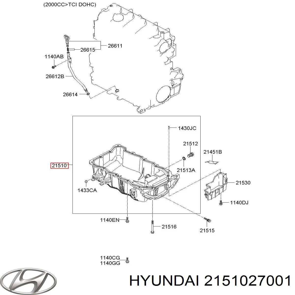 Купити 2151027002 Hyundai/Kia Захист двигуна