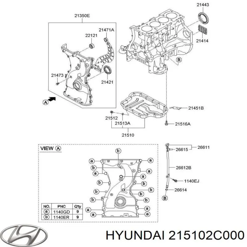 215102C000 Hyundai/Kia Картер масляний