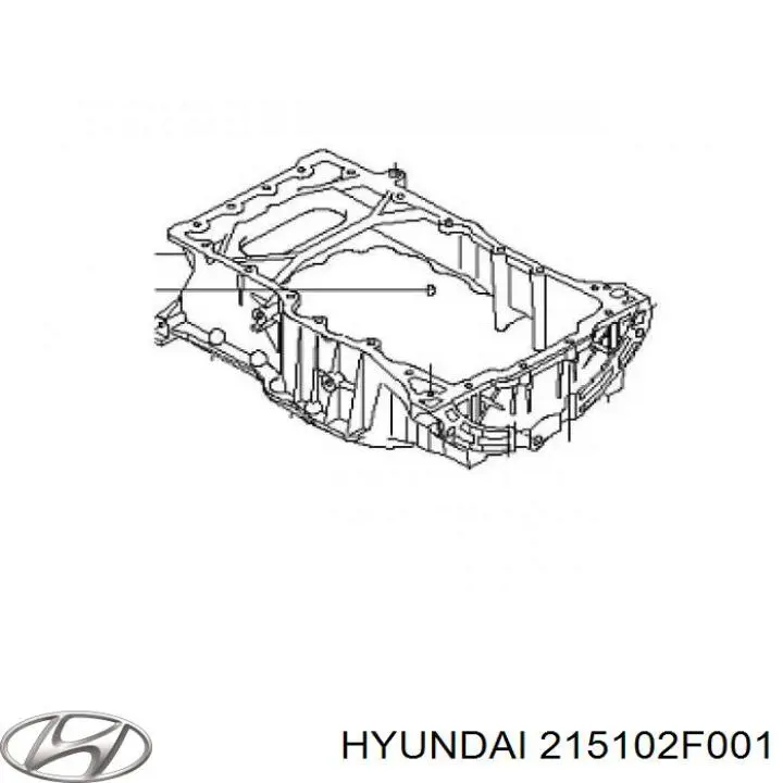 215102F002 Hyundai/Kia піддон масляний картера двигуна, верхня частина