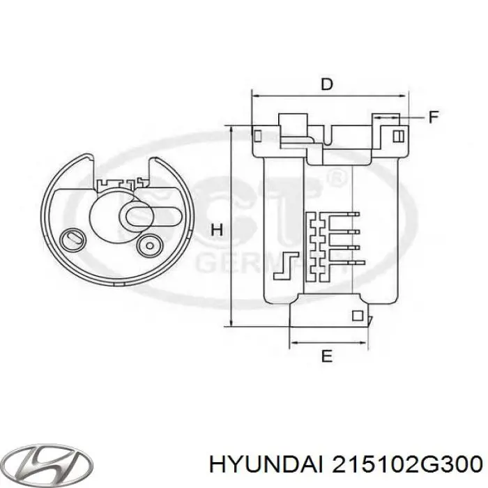 215102G300 Hyundai/Kia піддон масляний картера двигуна