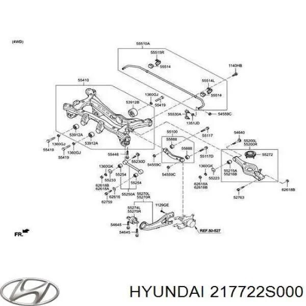 Сайлентблок задней балки HYUNDAI 217722S000