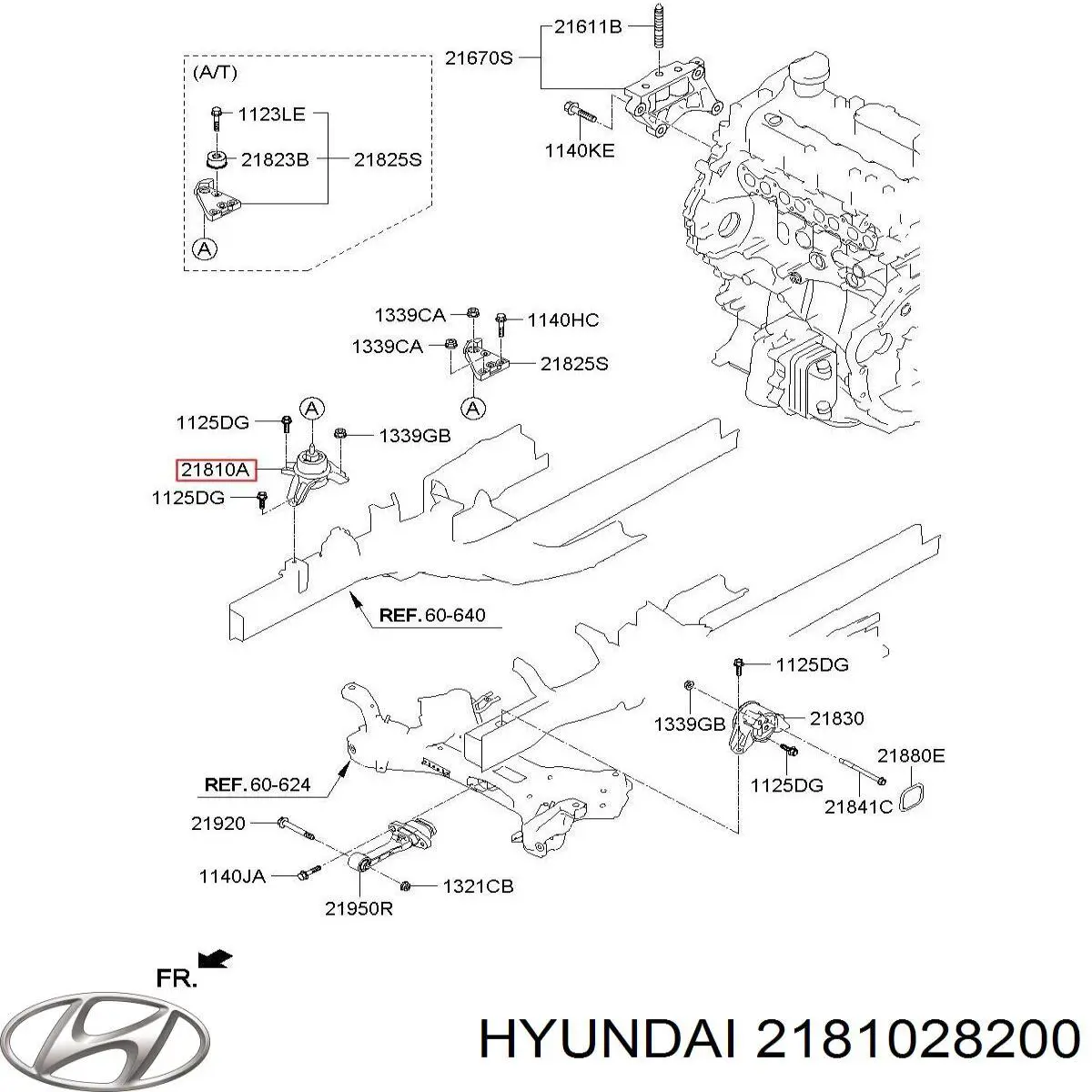  Подушка (опора) двигуна, ліва Hyundai Lantra 1