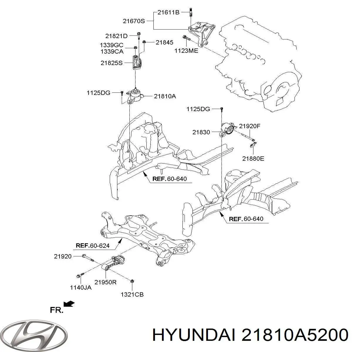 Права подушка двигуна Hyundai/Kia 21810A5200 ціна, від 34.21 USD