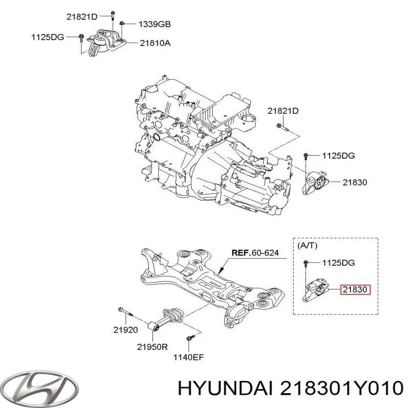 Ліва подушка двигуна Hyundai/Kia 218301Y010 ціна, від 27.99 USD
