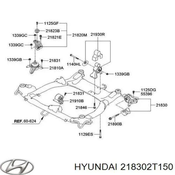 Купити 218322T300 Hyundai/Kia Подушка (опора) двигуна, ліва