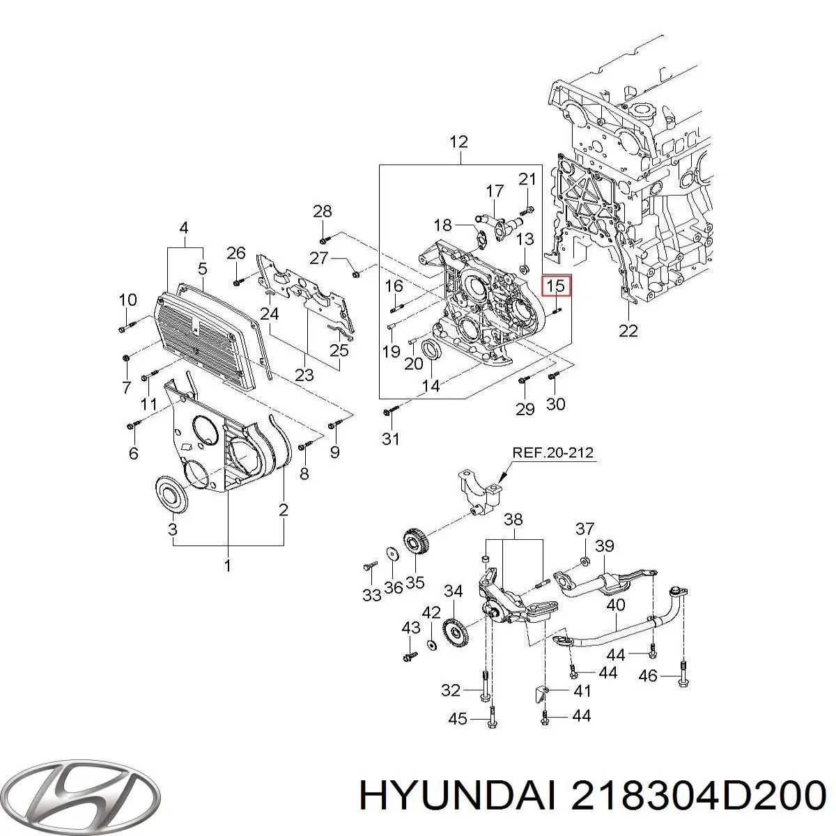 Купити 218304D200 Hyundai/Kia Подушка (опора) двигуна, ліва