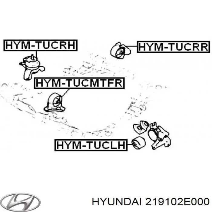 219102E000 Hyundai/Kia Подушка передньої опори двигуна