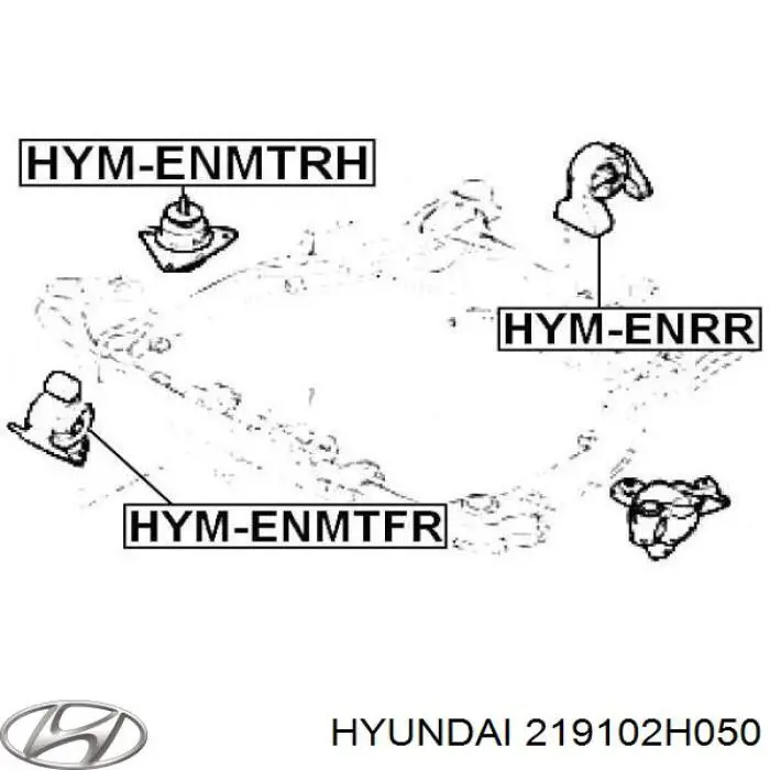 Купити 219102H050 Hyundai/Kia Подушка двигуна передня