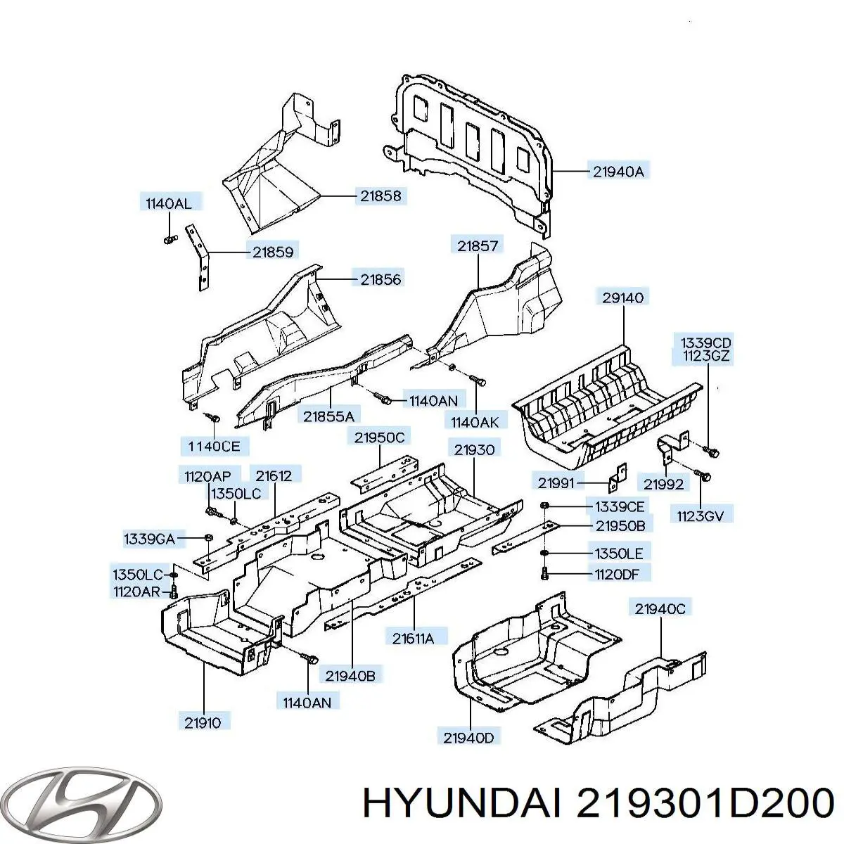 219301D200 Hyundai/Kia Задня подушка двигуна