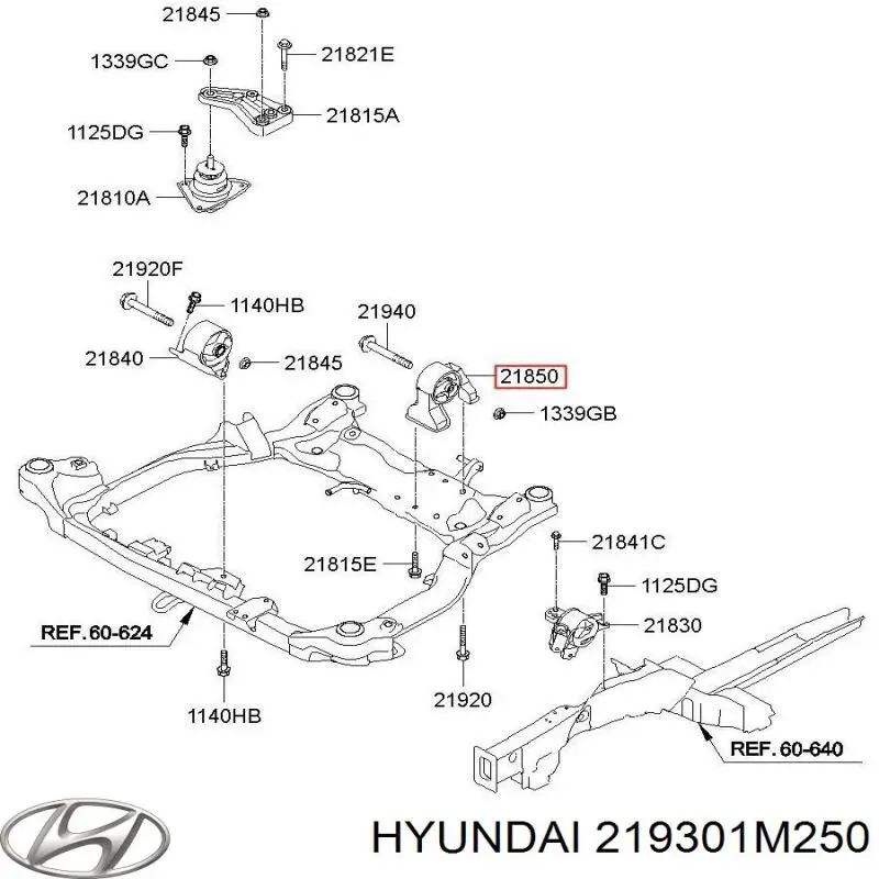 Купити 219301M250 Hyundai/Kia Задня опора двигуна