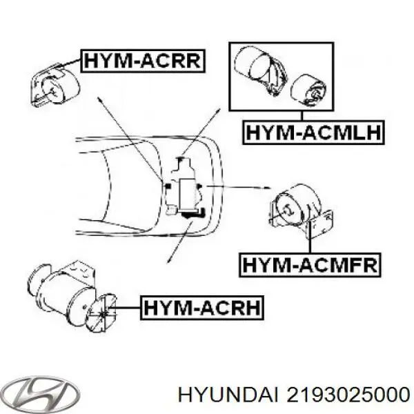 Купити 2193025000 Hyundai/Kia Задня опора двигуна
