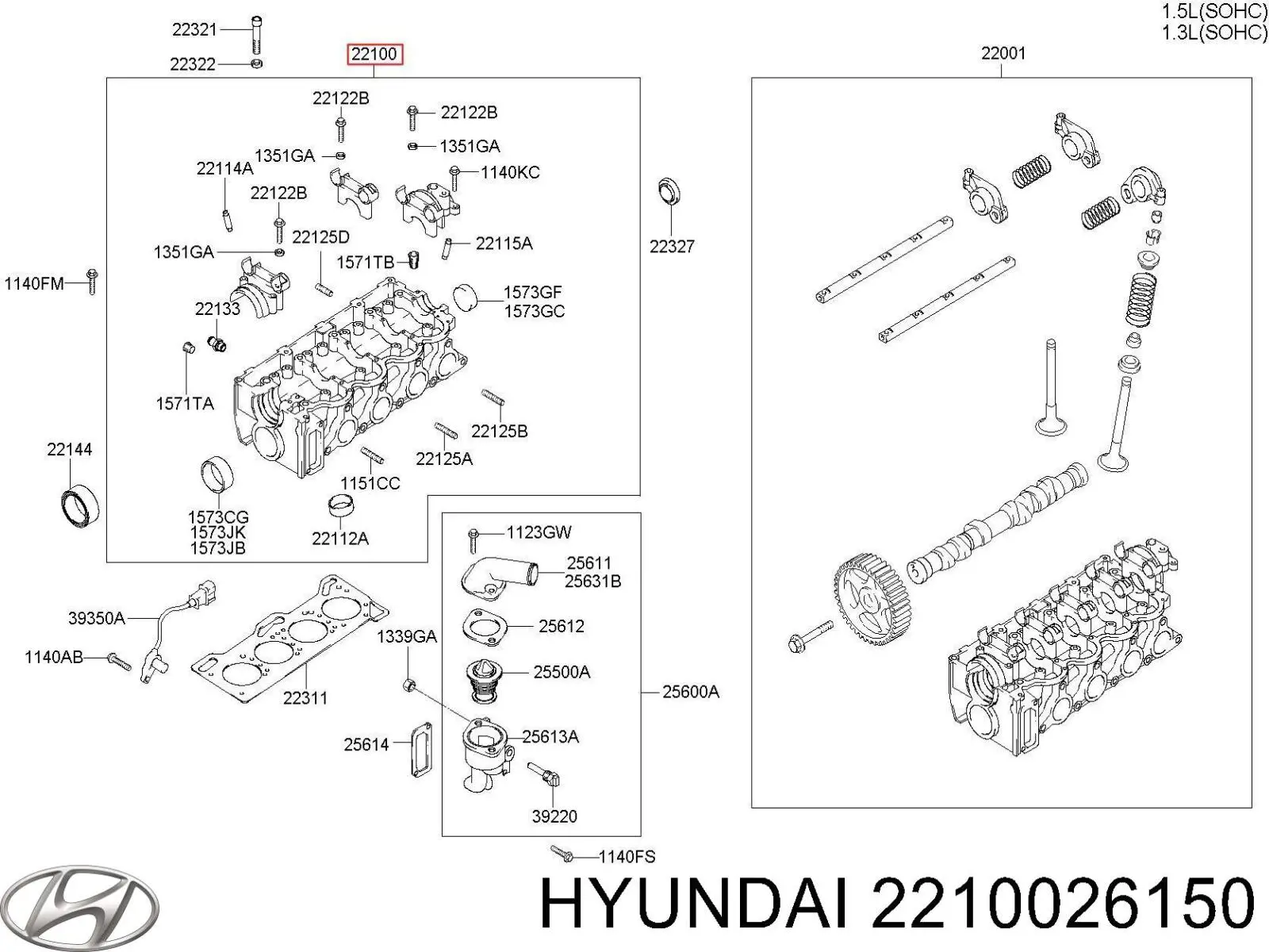 Головка двигуна Rebuilt 2210026100 ціна, від 228.62 USD