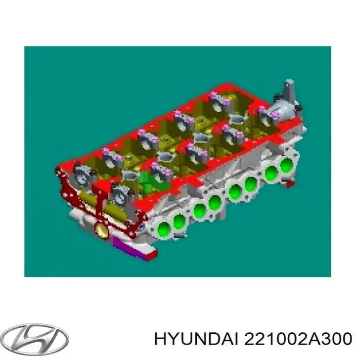221002A300 Hyundai/Kia головка блока циліндрів (гбц)