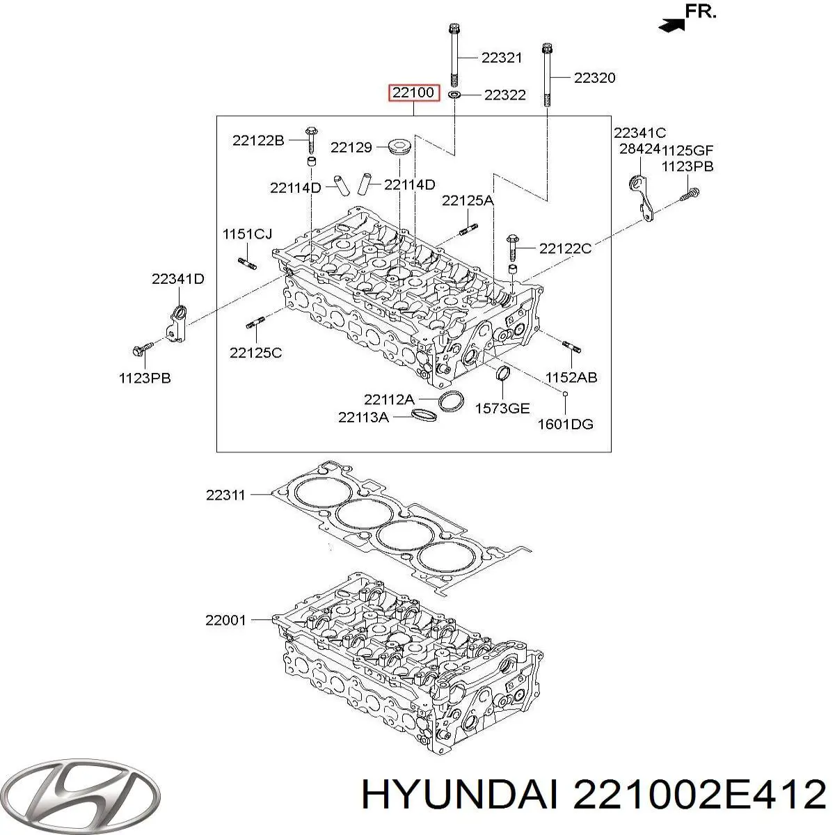 Головка двигуна Hyundai/Kia 4S01L2EA01A ціна, від 384.72 USD