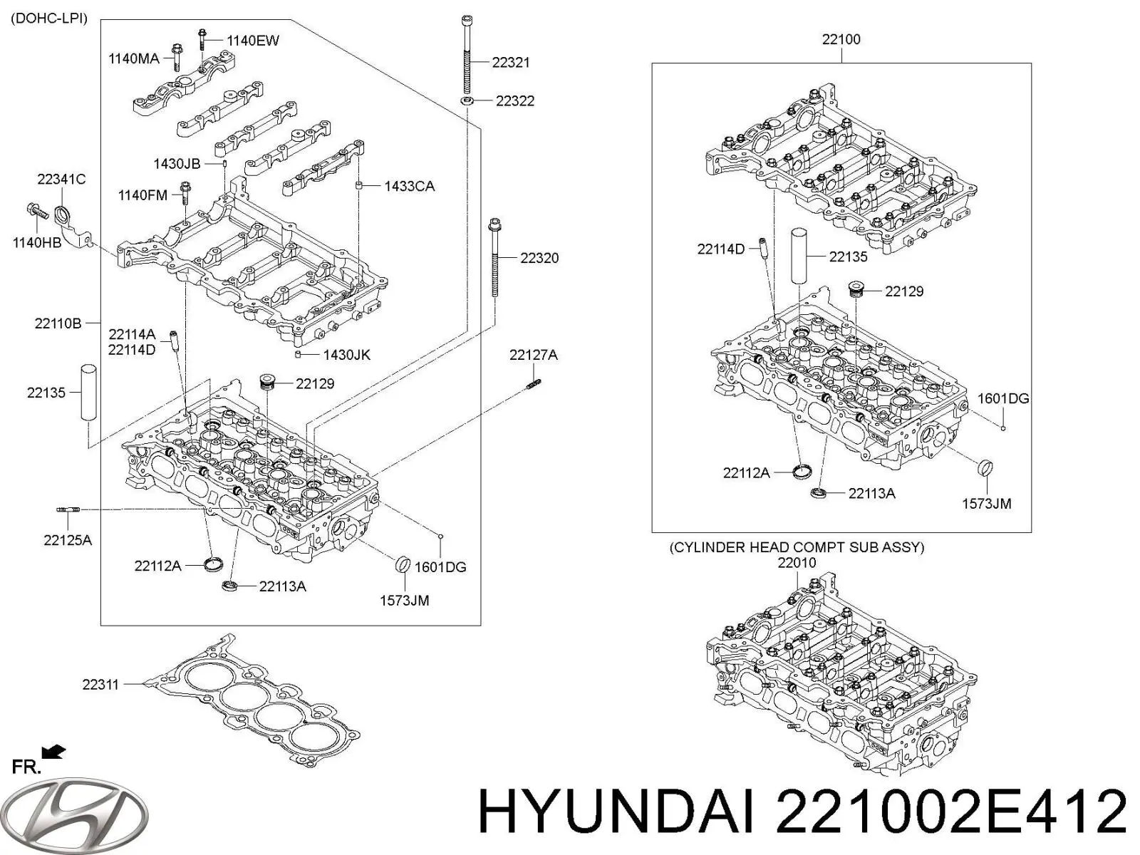 4S01L2EA01A Hyundai/Kia Головка циліндрів