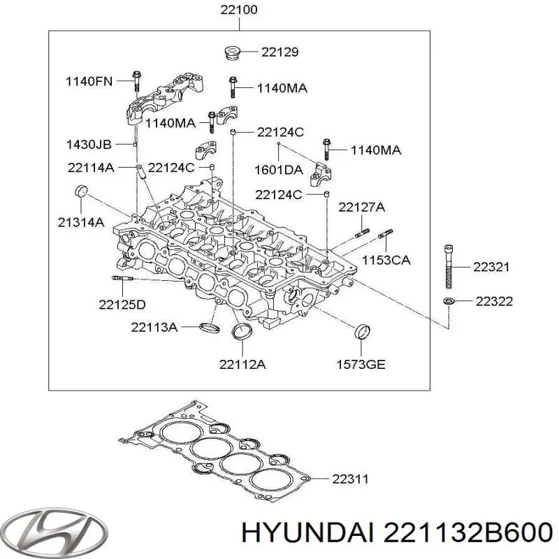 Сідло клапана випускного Hyundai I40 (VF) (Хендай I40)