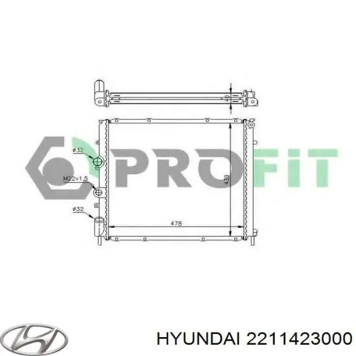 Направляюча клапана, впускного Hyundai/Kia 2211423000 ціна, від 3.06 USD