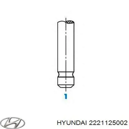 Клапан впускний Hyundai/Kia 2221125002 ціна, від 6.94 USD