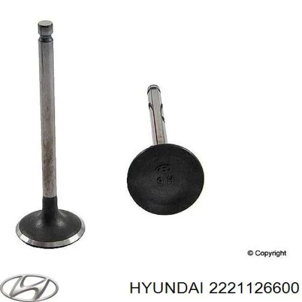 2221126600 Hyundai/Kia клапан впускний