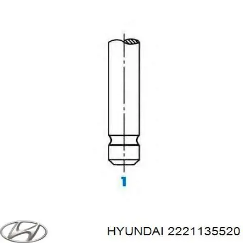 2221135520 Hyundai/Kia клапан впускний