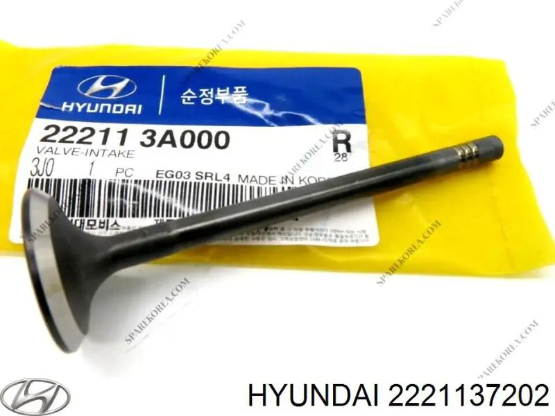 2221137202 Hyundai/Kia Клапан впускний