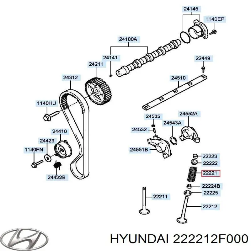 Пружина клапана Hyundai Santa Fe 3 (DM) (Хендай Санта фе)
