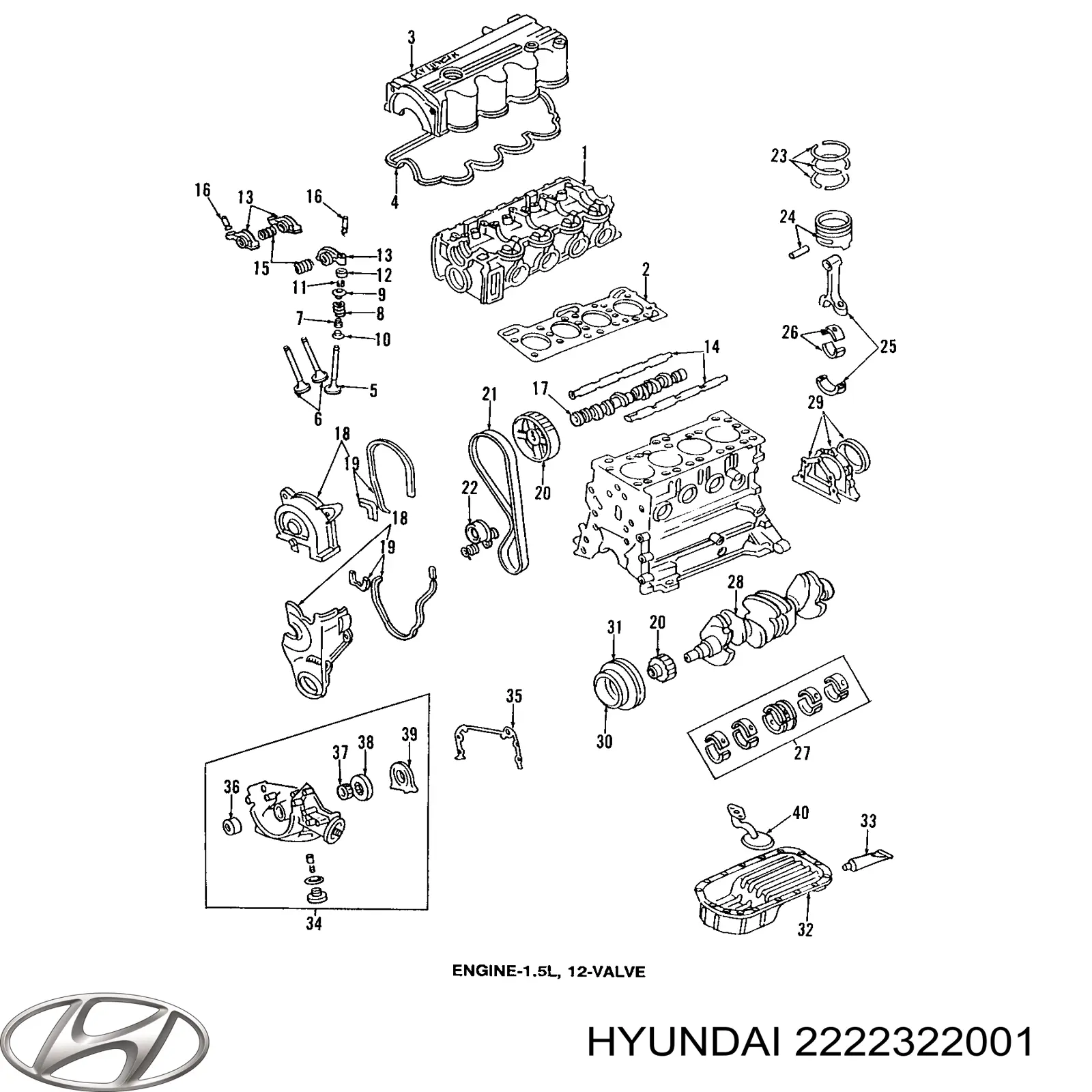 Сухар клапану Hyundai/Kia 2222322001 ціна, від 1.20 USD