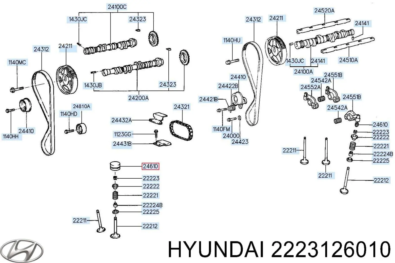 Штовхач клапана гідравлічний Hyundai/Kia 2223126010 ціна, від 8.71 USD