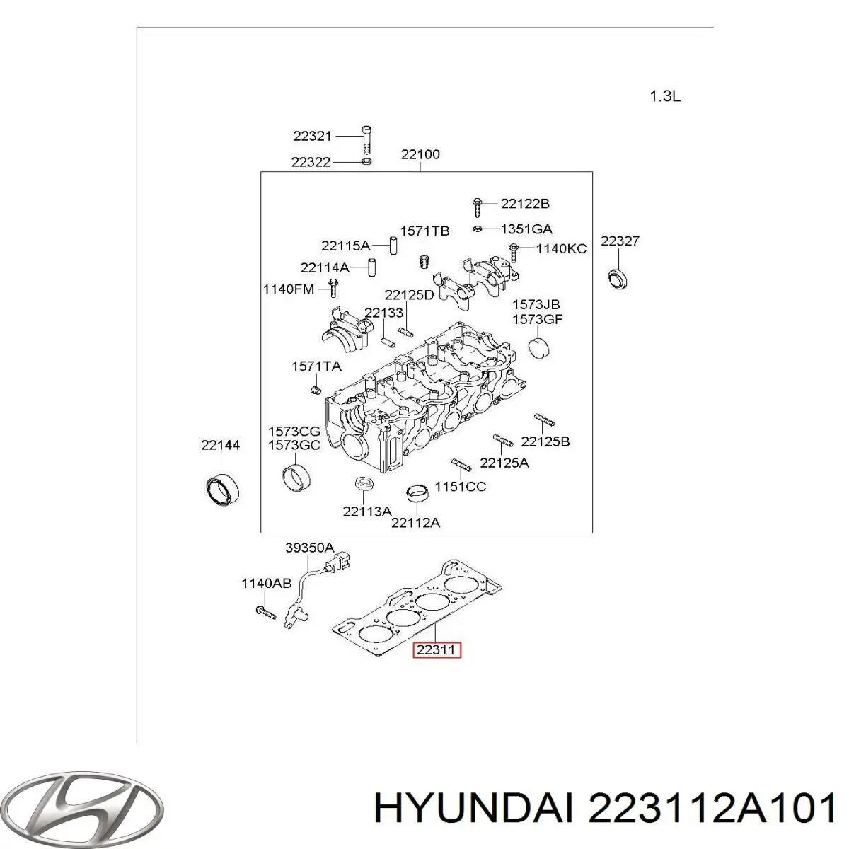 Прокладка ГБЦ Hyundai/Kia 223112A101 ціна, від 20.92 USD
